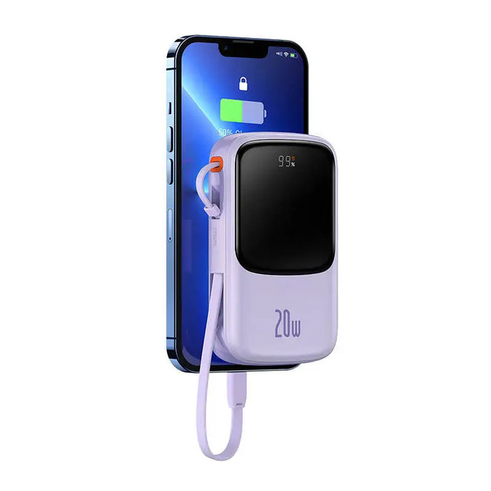 Powerbank Baseus Qpow Pro with Lightning cable USB-C USB 10000mAh 20W (purple) - Powerbanks<<<Energy<<<InnproXML