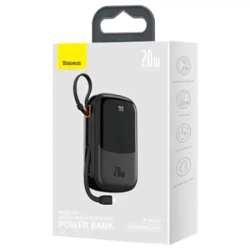 Powerbank Baseus Qpow PRO with Lightning cable USB-C port and USB 20000mAh 20W (Black)