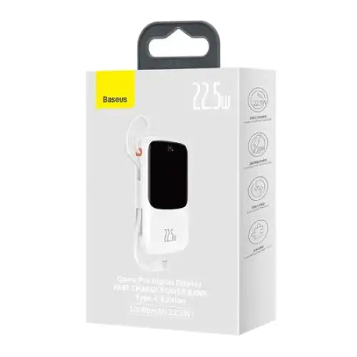 Powerbank Baseus Qpow Pro with USB-C cable USB-C USB 10000mAh 22.5W (white)