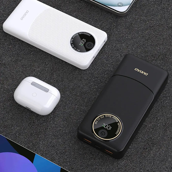 Powerbank Dudao K12 10000mAh PD22.5W USB-A USB-C - black - Powerbanks<<<HurtelXML
