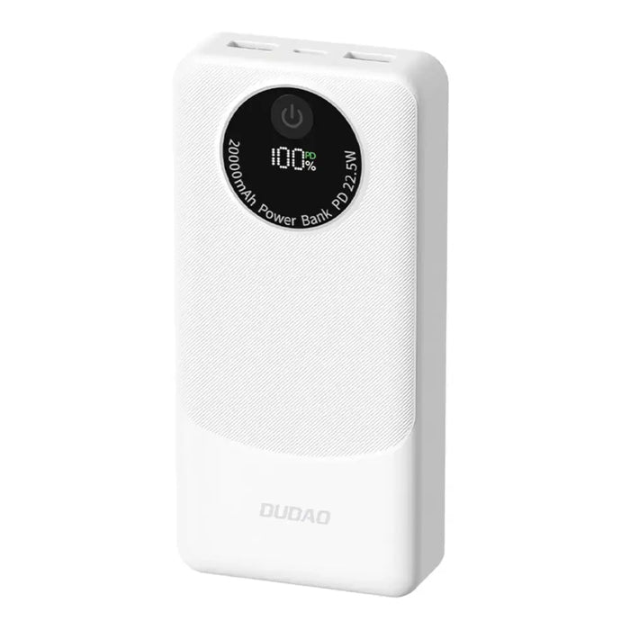 Powerbank Dudao K12Pro 22.5W PD 20000mAh USB-A USB-C - white - Powerbanks<<<HurtelXML