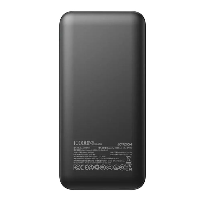 Powerbank Joyroom JR-PBF12 10000mAh 2.4A 2x USB-A 1x USB-C - black - Powerbanks<<<HurtelXML