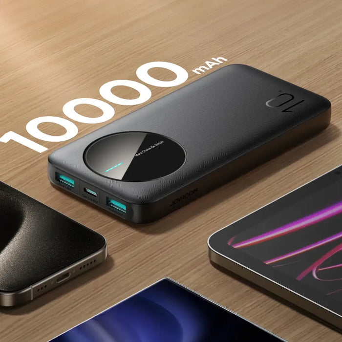 Powerbank Joyroom JR-PBF12 10000mAh 2.4A 2x USB-A 1x USB-C - black - Powerbanks<<<HurtelXML