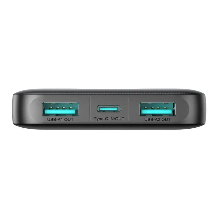 Powerbank Joyroom JR-PBF12 10000mAh 2.4A 2x USB-A 1x USB-C - black - Powerbanks<<<HurtelXML