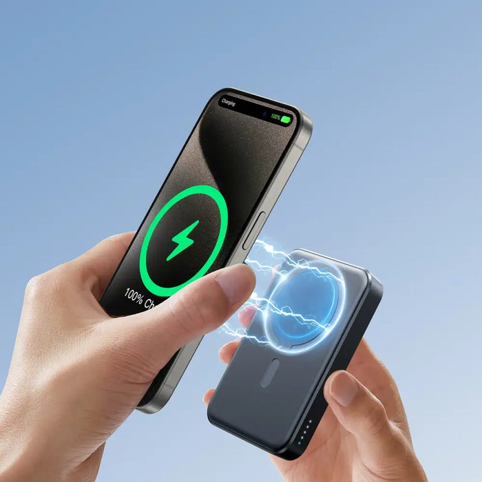 Powerbank Joyroom JR-W020 20W 10000mAh MagSafe + USB-C - USB-C cable 0.25m - black - Powerbanks<<<HurtelXML