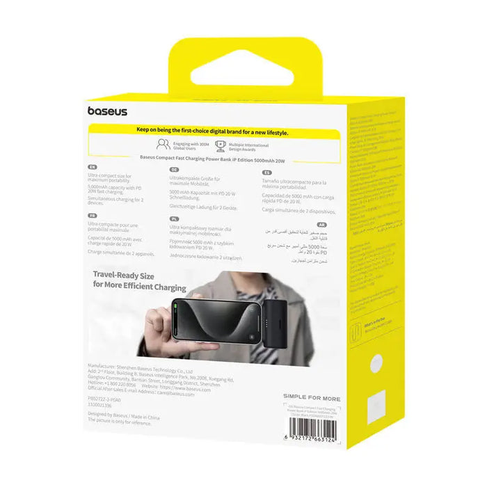 Powerbank OS-Baseus Compact IP 5000mAh 20W (black) - Powerbanks<<<GSM Accessories<<<InnproXML&&&Power