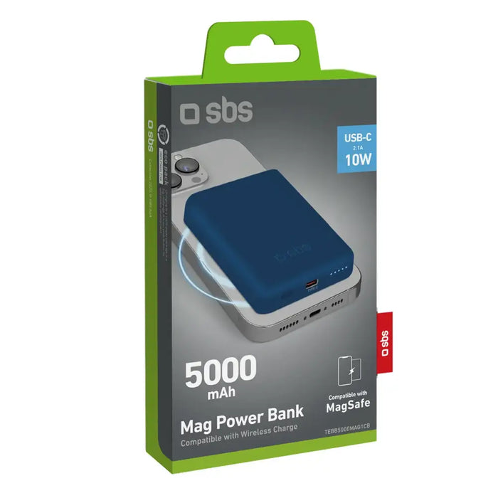 Powerbank SBS TEBB5000MAG1CB 5000 mAh compatible with MagSafe - blue - Powerbanks<<<HurtelXML