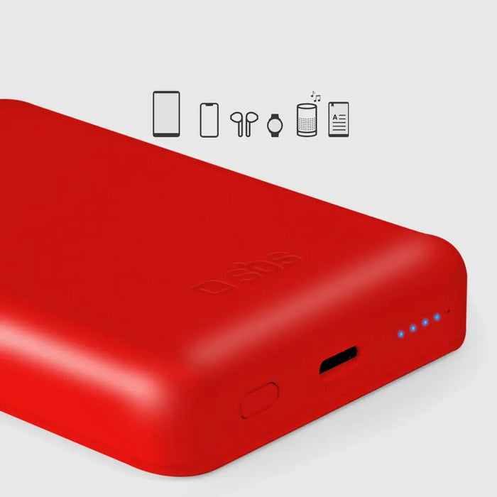 Powerbank SBS TEBB5000MAG1CR 5000 mAh compatible with MagSafe - red - Powerbanks<<<HurtelXML