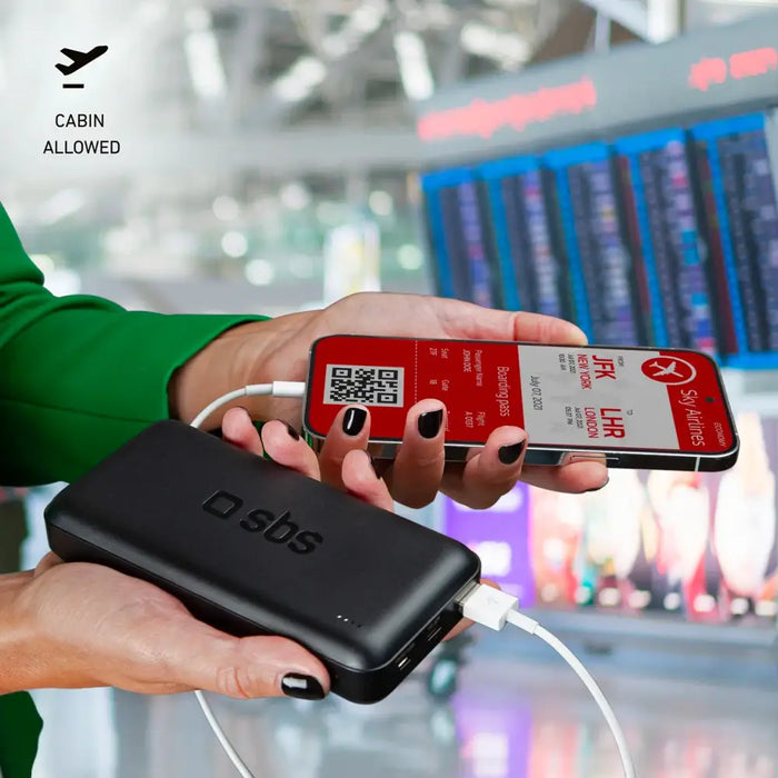 Powerbank SBS TTBB20000PD20K 20000 mAh 20W PD USB-C USB-A Micro-USB - black - Powerbanks<<<HurtelXML