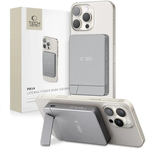 Powerbank Tech-Protect PB14 LifeMag MagSafe 5000 mAh - gray - Powerbanks<<<HurtelXML