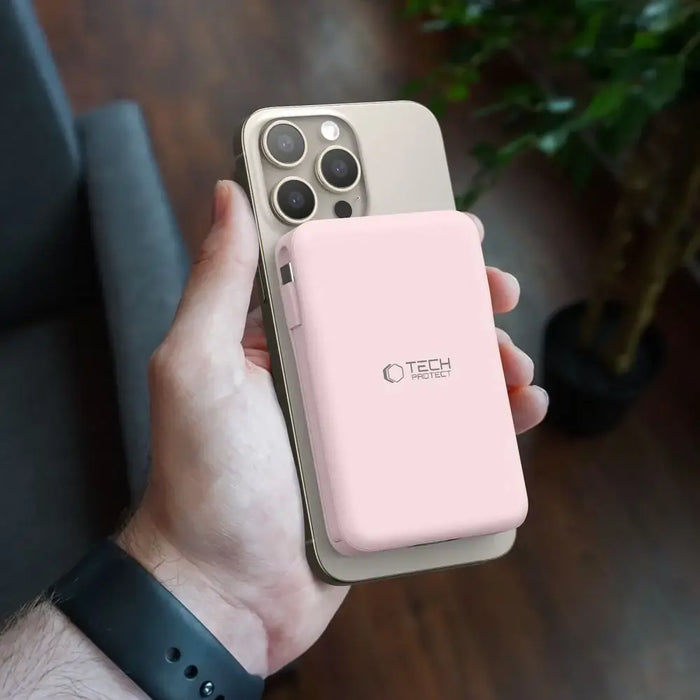 Powerbank Tech-Protect PB31 LifeMag MagSafe 10000 mAh - pink - Powerbanks<<<HurtelXML