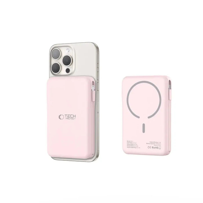 Powerbank Tech-Protect PB31 LifeMag MagSafe 10000 mAh - pink - Powerbanks<<<HurtelXML
