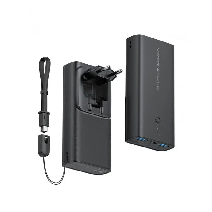 Powerbank Veger ACE100 W1146 10000mAh 20W PD QC3.0 - black - Powerbanks<<<HurtelXML