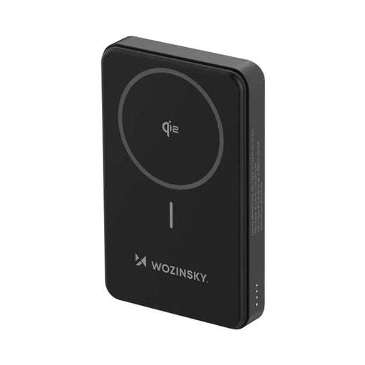 Powerbank Wozinsky WLWP-10KA0Y3S 22.5W PD Qi2 10000 mAh with stand 1x USB-A 1x USB-C - black - Powerbanks<<<HurtelXML
