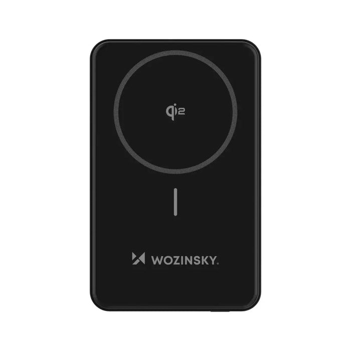 Powerbank Wozinsky WLWP-10KA0Y3S 22.5W PD Qi2 10000 mAh with stand 1x USB-A 1x USB-C - black - Powerbanks<<<HurtelXML