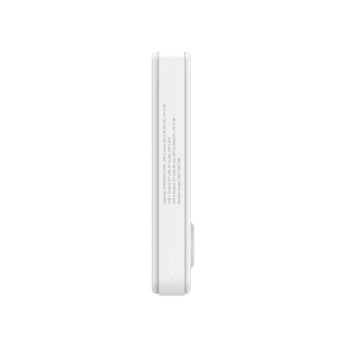 Powerbank Wozinsky WLWP-10KA0Y3WS 22.5W PD Qi2 10000 mAh with stand 1x USB-A 1x USB-C - white - Powerbanks<<<HurtelXML