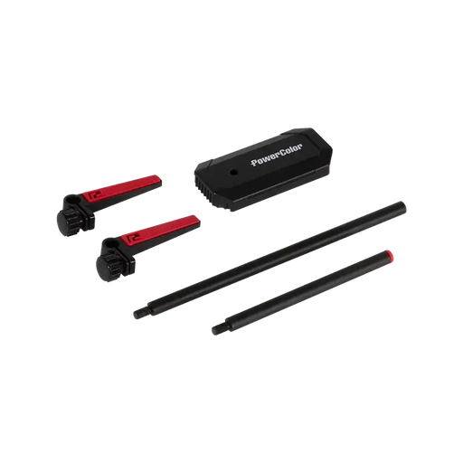 PowerColor graphics card holder Aluminum Black - Входно-изходни контролери<<<Компютърни компоненти<<<ValiAPI