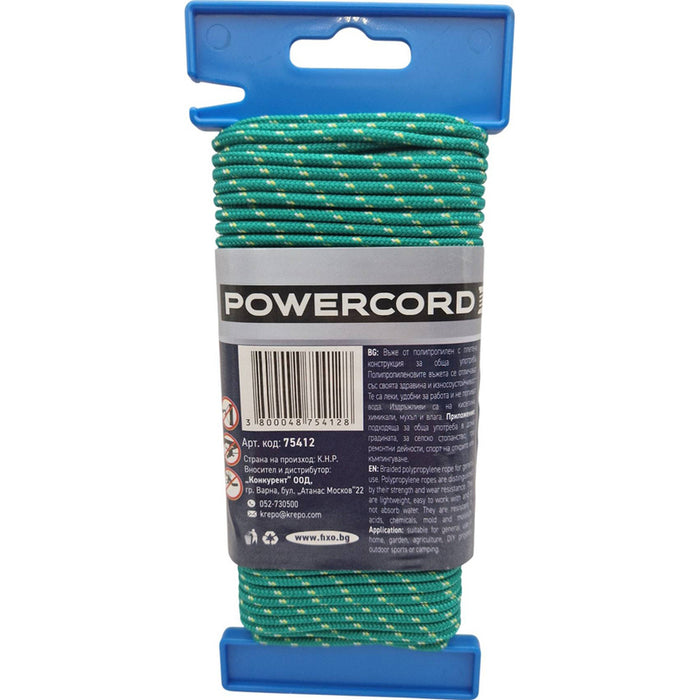 UNIVERSAL POWERCORD ROPE 3 MM 20 M GREEN