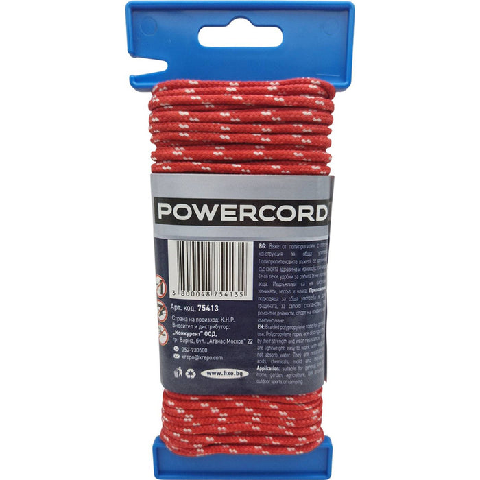 UNIVERSAL POWERCORD ROPE 3 MM 20 M RED