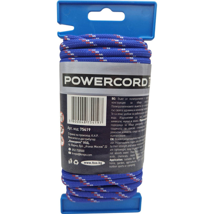 UNIVERSAL POWERCORD ROPE 6 MM 10 M BLUE