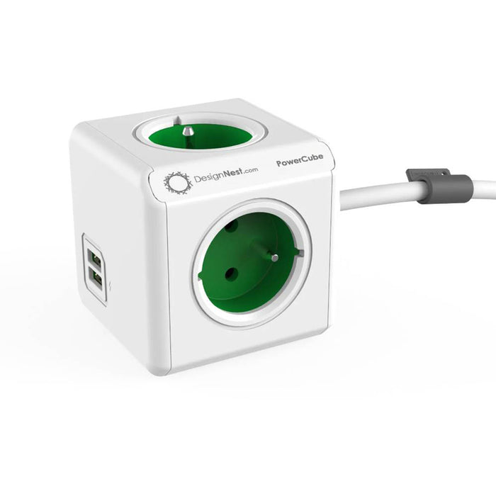 Power strip DESIGNNEST PC 1402GN 4 GN. 2XUSB