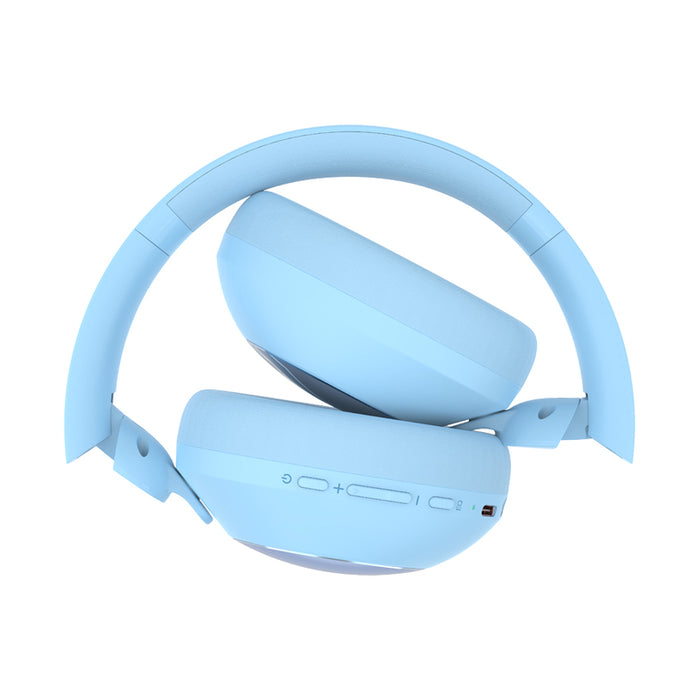 POWERLOCUS ORION LIGHT BLUE stereo headphones