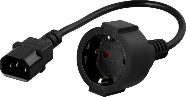 Cable PowerWalker IEC 10A C14/shuko (20cm)