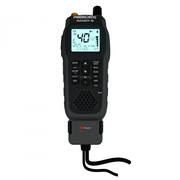 President Randy ASC AM/FM CB Portable Radio Black