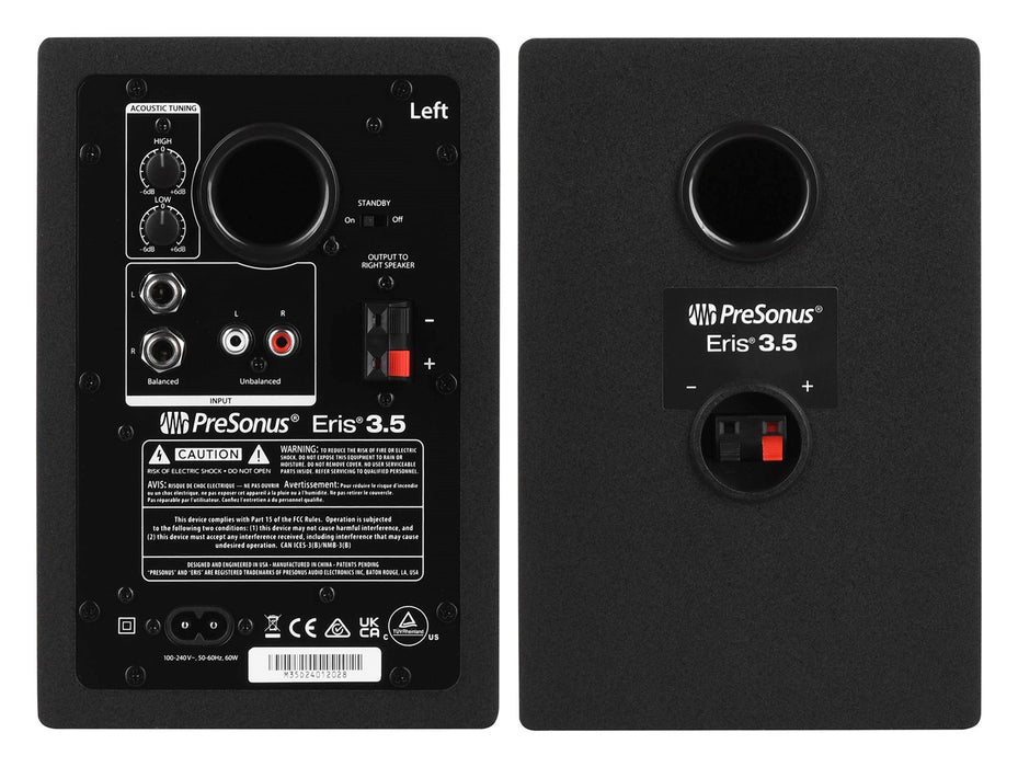 PreSonus Eris 3.5 2nd Gen - a pair of active monitors
