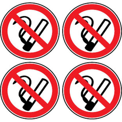 STICKER 12 X 12 CM PREVENTA "NO SMOKING"
