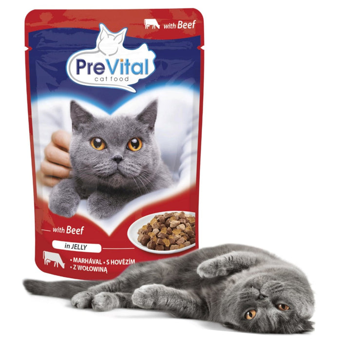 PREVITAL Beef in jelly - wet cat food - 100g
