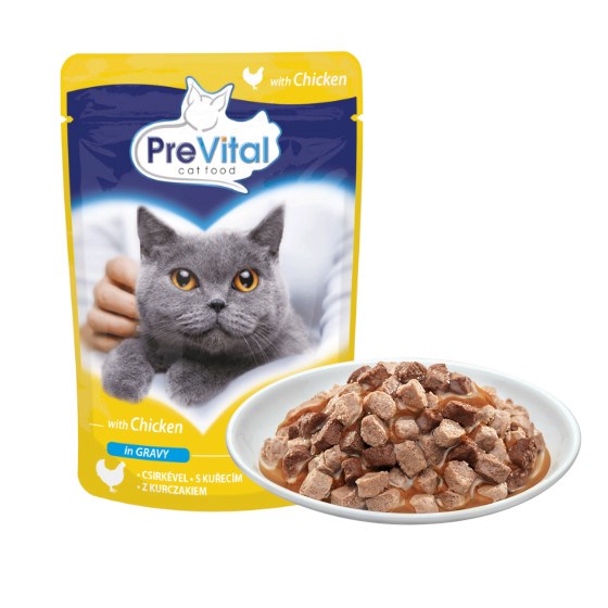 PREVITAL Chicken in gravy - wet cat food - 100g