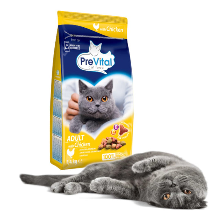 PREVITAL Cat Food Adult with Chicken - Dry Cat Food - 1.4 kg