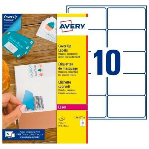 Printer Labels Avery L4612 White 25 Sheets 99,1 x 57 mm (5 Units) - Електроника Периферни и резервни части<<<Компютри|