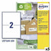 Printer Labels Avery LR7168 White 100 Sheets 199,6 x 143,5 mm (5 Units) - Електроника Периферни и резервни