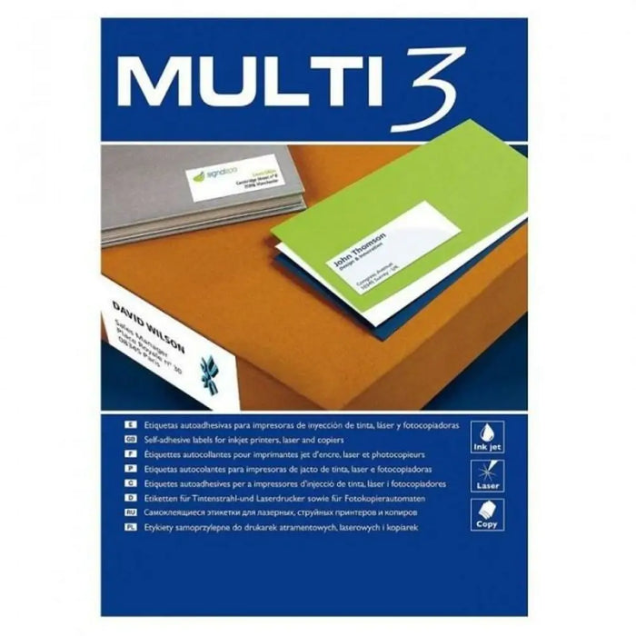 Printer Labels MULTI 3 White Upright 100 Sheets 70 x 30 mm - Електроника Периферни и резервни части<<<Компютри|
