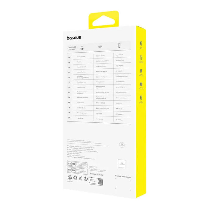 Privacy Protection Tempered Glass Baseus Sapphire iPhone 15 - For smartphones<<<Tempered glass and screen