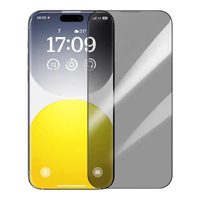 Privacy Protection Tempered Glass Baseus Sapphire iPhone 15 Plus - For smartphones<<<Tempered glass and screen