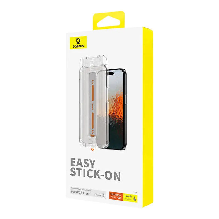 Privacy Protection Tempered Glass Baseus Sapphire iPhone 15 Plus - For smartphones<<<Tempered glass and screen