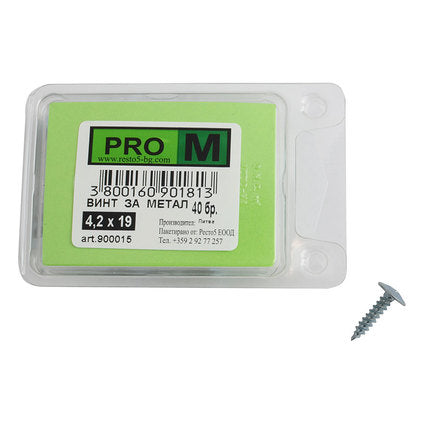 SCREW FOR METAL 4.2X19 MM PRO M 40 PCS