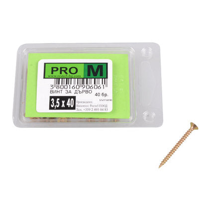SCREW FOR WOOD 3.5X40 MM PRO M 40 PCS