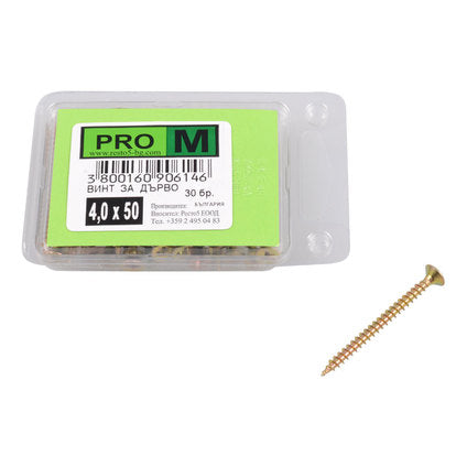 SCREW FOR WOOD 4X50 MM PRO M 30 PCS