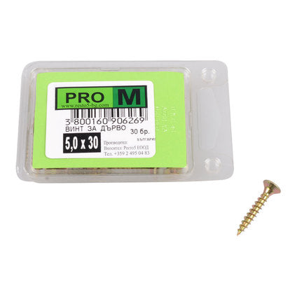 SCREW FOR WOOD 5X30 MM PRO M 30 PCS