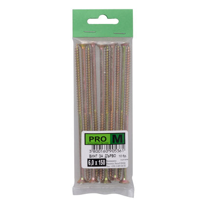WOOD SCREW 6X150 MM PRO M 10 PCS