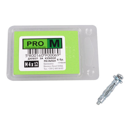 METAL DOWEL FOR CAVITIES F4X32MM 6 PCS PRO M