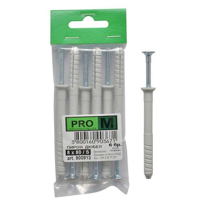 NAIL-DOGLE F8X80MM 6 PIECES PRO M
