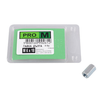 EXTENDED NUT 4 PCS. 6 X 18 MM PRO M M6