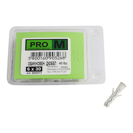 PLAIN DOWEL F6X30MM 40 PCS PRO M