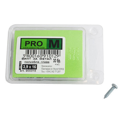 SCREW FOR METAL 3.9X16 MM PRO M 30 PCS