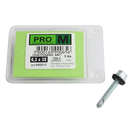SELF DRILLING SCREWS 6.3X38 MM 5 PCS PRO M